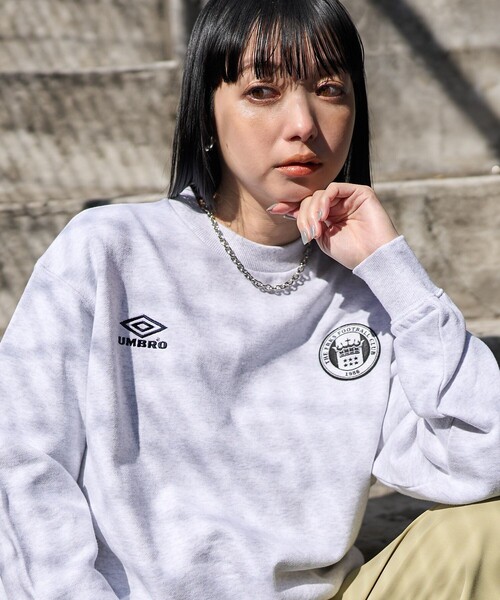 「FREAK'S STORE」 スウェットカットソー「UMBROコラボ」 ONE SIZE グレー レディース