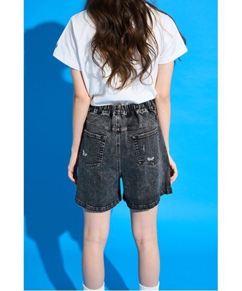 pom ponette junior パンツ 「AMI」ダメージデニムショート