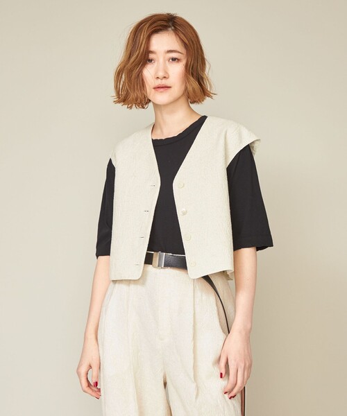 conte ジレ conte ベスト ジレ 「conte」ジャガード レディース : ZOZOTOWN