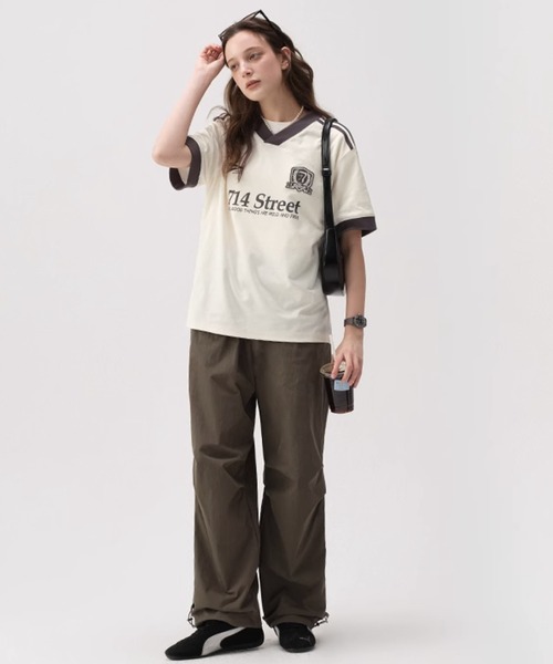 WESTBOY tシャツ ゲームシャツライクTシャツ バイカラーネック