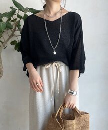 ニット セーター ペーパーヤーン前後2WAYポンチョニット レディース｜ZOZOTOWN Yahoo!店
