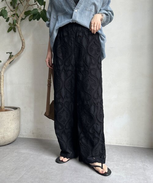 【新品】DOUDOU レースパンツ DouDou（ドゥドゥ） パンツ レースパンツ レディース : ZOZOTOWN Yahoo