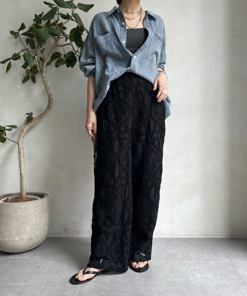 【DouDou】レースパンツ　黒　タグ付き DouDou（ドゥドゥ） パンツ レースパンツ レディース : ZOZOTOWN Yahoo