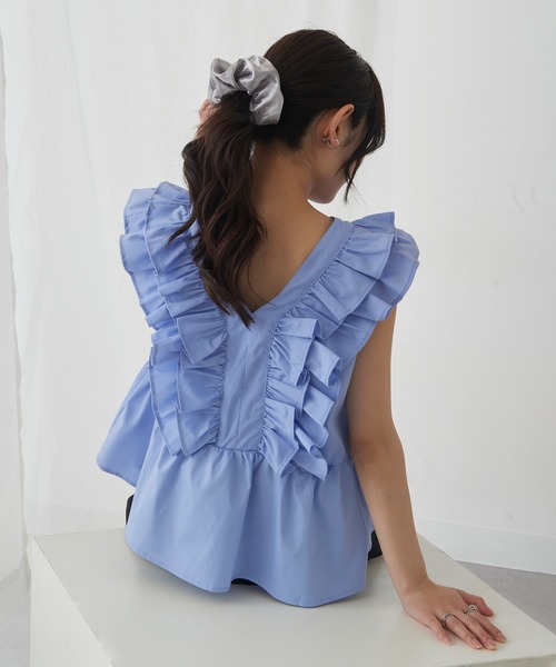 ここ　青も　シュシュ5つ MAGASIN DE MODE Chou Chou（マガジンデモードシュシュ） シュシュ