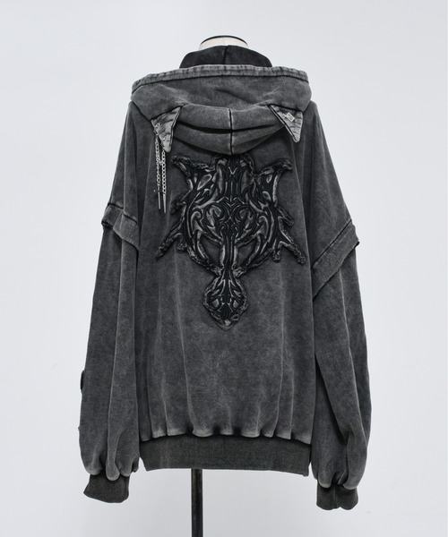 REFLEM◆ジップパーカー/FREE/コットン/BLK/無地/4041400501 REFLEM(レフレム) / ジップパーカー/FREE/コットン/BLK/無地