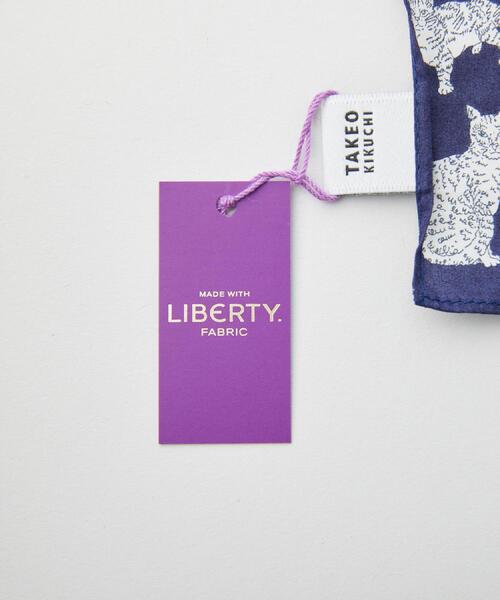 新品 ロンドン リバティ ハンカチ  付 ネクタイ ネイビー Liberty TAKEO KIKUCHI（タケオキクチ） ネクタイ 「BOXセット」ベーシック
