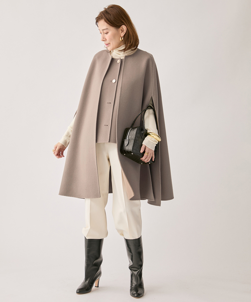 新品タグ付き】vermeil par iena イエナ　ポンチョ　コート VERMEIL par iena（ヴェルメイユパーイエナ） ポンチョ 36 グリーン