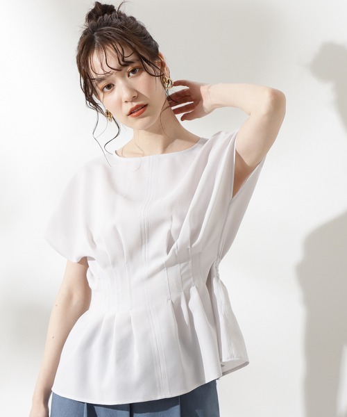 「N.(N. Natural Beauty Basic)」 半袖ブラウス MEDIUM オフホワイト レディース_画像2