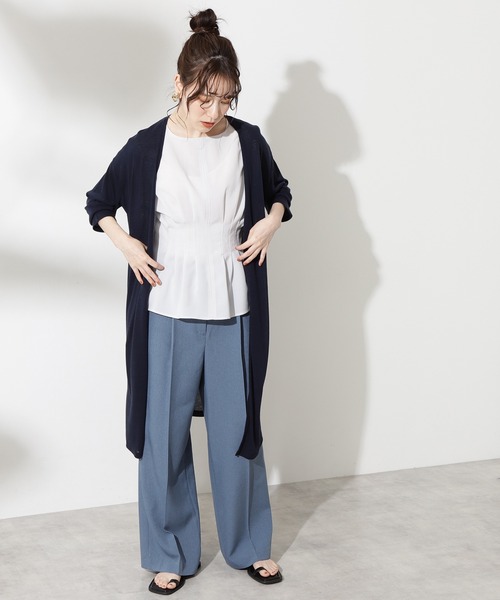 「N.(N. Natural Beauty Basic)」 半袖ブラウス MEDIUM オフホワイト レディース_画像5