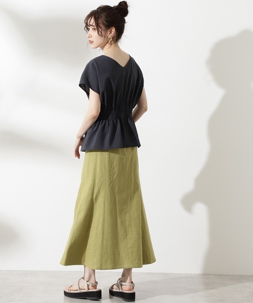 「N.(N. Natural Beauty Basic)」 半袖ブラウス MEDIUM オフホワイト レディース_画像6