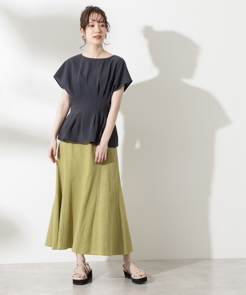 「N.(N. Natural Beauty Basic)」 半袖ブラウス MEDIUM オフホワイト レディース_画像7