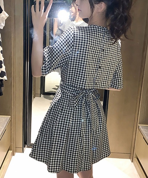 「NinaetLina」 半袖ワンピース M ブラック レディース_画像4