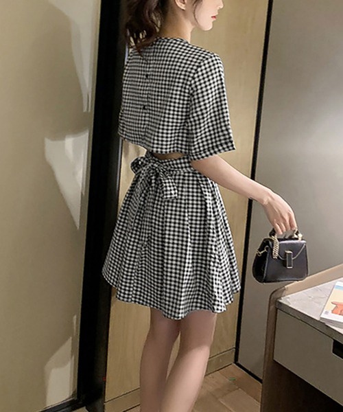 「NinaetLina」 半袖ワンピース M ブラック レディース_画像5