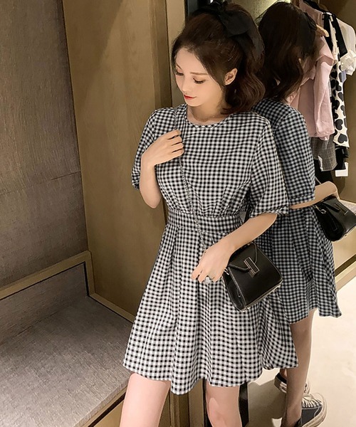 「NinaetLina」 半袖ワンピース M ブラック レディース_画像7