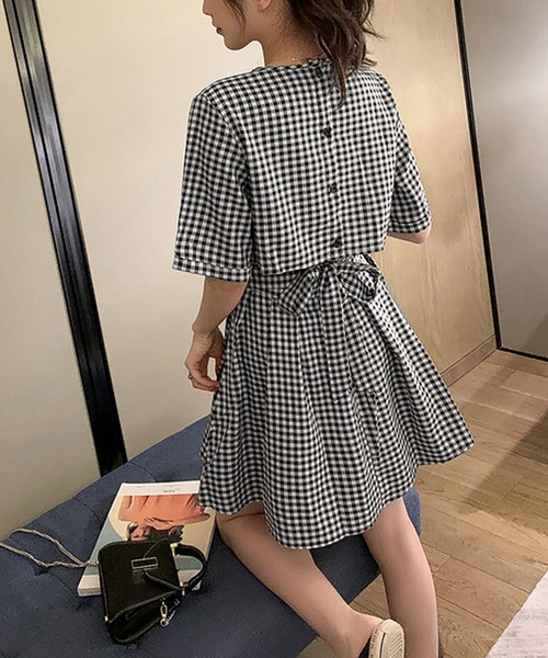 「NinaetLina」 半袖ワンピース M ブラック レディース_画像8
