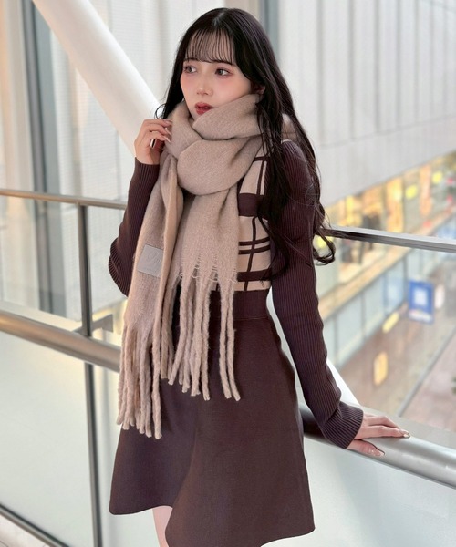 LIP SERVICE（リップサービス） マフラー ストール レザータグマフラー