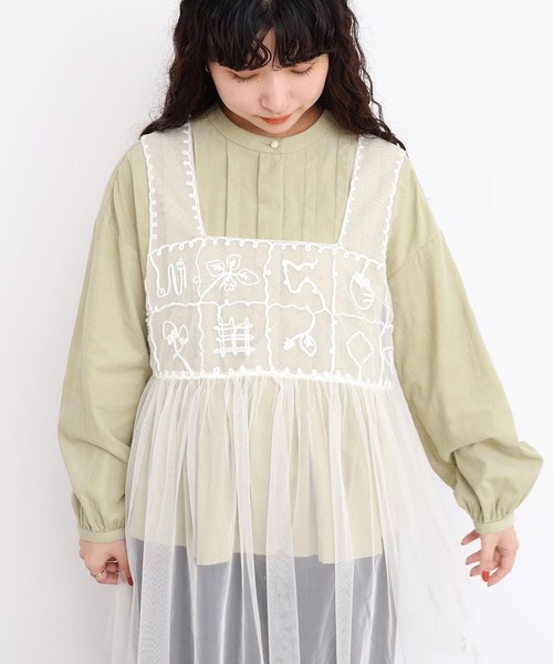 l'atelier du savon（アトリエドゥサボン） ブラウス シャツ _いちごの