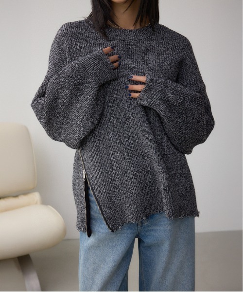 ニット/セーター loose knit tops / BLACK BY MOUSSY MOUSSY（マウジー） ニット セーター OFF SHOULDER LOOSE ニット