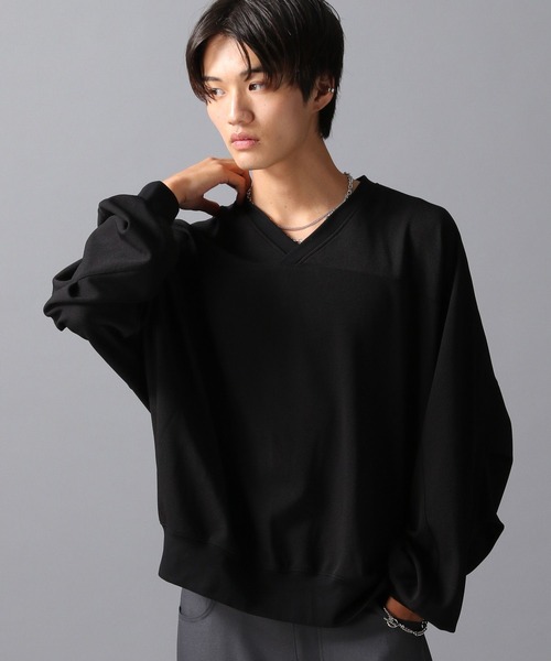 LAKOLE（ラコレ） トレーナー スウェット ドルマンVネックプルオーバー