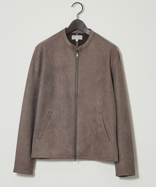 ABAHOUSE ライトグレー レザージャケット ABAHOUSE GRAY 革ジャン ライダース ネオレザー ポンチ ライダース