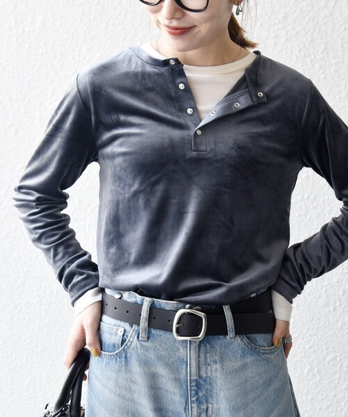 SHIPS any tシャツ any:「洗濯機可能」ポリエステル ベロア 2way