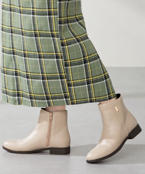 WA ORiental TRaffic ブーツ プチメタル フラット ショートブーツ