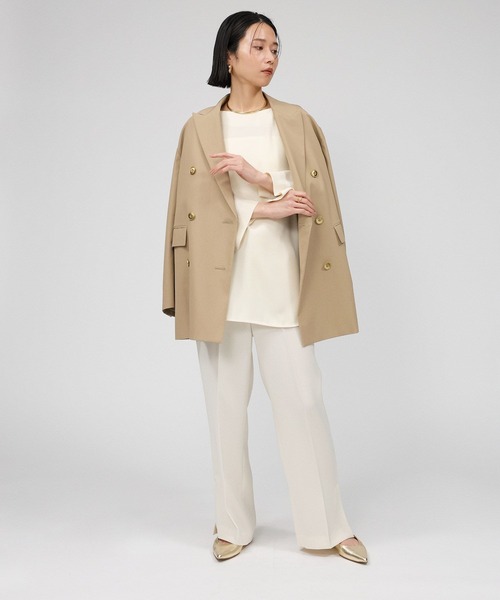 「BABYLONE」 スラックス 36inch オフホワイト レディース_画像8