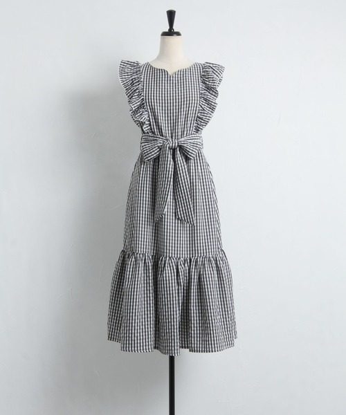 「tocco closet」 ノースリーブワンピース M サックスブルー レディース_画像2