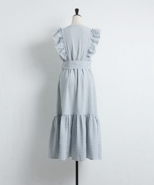 「tocco closet」 ノースリーブワンピース M サックスブルー レディース_画像5