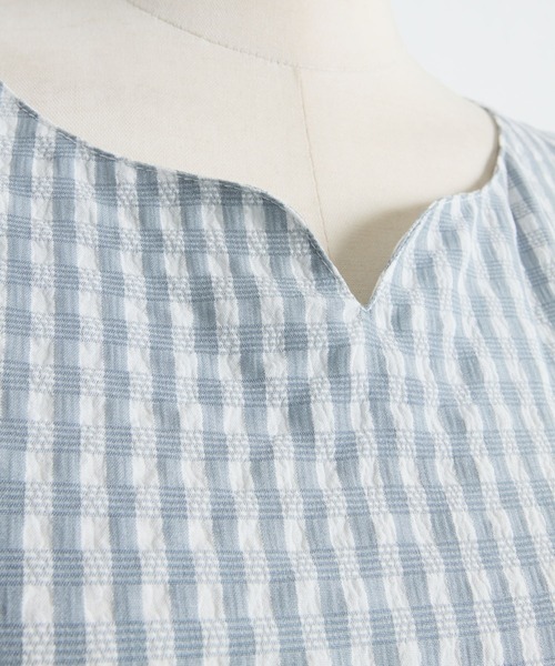 「tocco closet」 ノースリーブワンピース M サックスブルー レディース_画像8