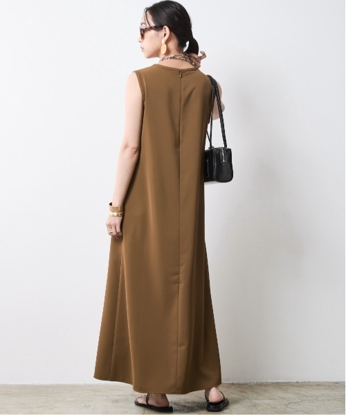 「CHIC STYLE」 ノースリーブワンピース L ブラック レディース_画像3