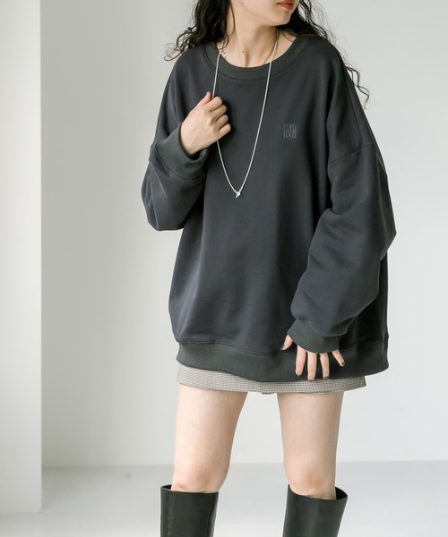 「mystic」 スウェットカットソー FREE ライトグレー レディース_画像3