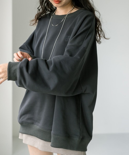 「mystic」 スウェットカットソー FREE ライトグレー レディース_画像4