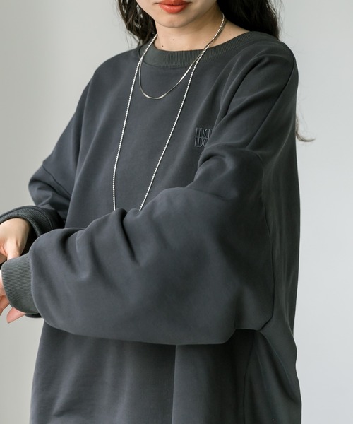 「mystic」 スウェットカットソー FREE ライトグレー レディース_画像5