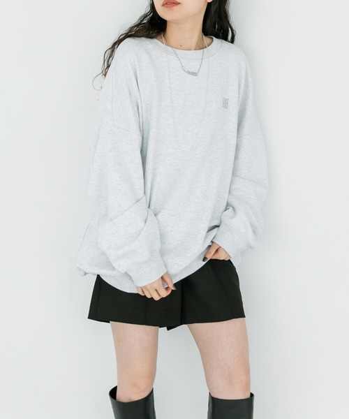 「mystic」 スウェットカットソー FREE ライトグレー レディース_画像9