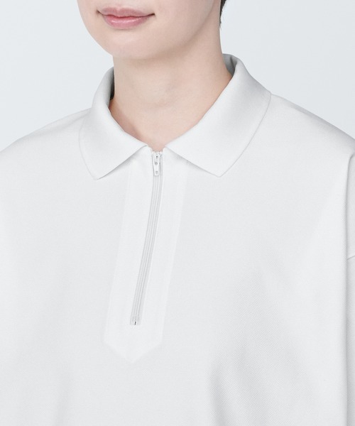 「無印良品」 半袖ポロシャツ X-SMALL オフホワイト メンズ_画像6