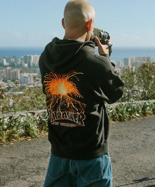 HUF（ハフ） パーカー HUF X THRASHER MELTDOWN HEAVYWEIGHT HOODIE