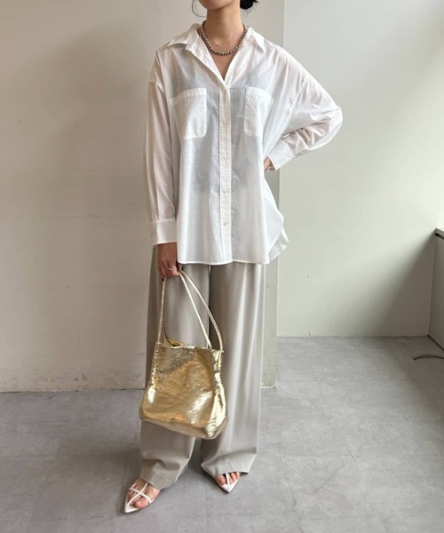 「SHENERY」 パンツ 36 チャコールグレー レディース_画像2