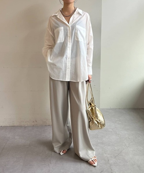 「SHENERY」 パンツ 36 チャコールグレー レディース_画像4