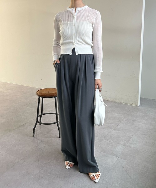 「SHENERY」 パンツ 36 チャコールグレー レディース_画像6