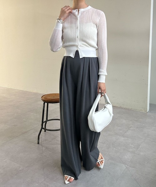 「SHENERY」 パンツ 36 チャコールグレー レディース_画像7