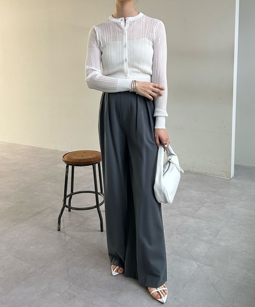 「SHENERY」 パンツ 36 チャコールグレー レディース_画像8