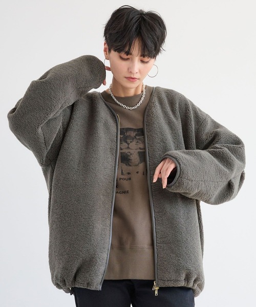 「BARNYARDSTORM」 ノーカラーコート FREE ブラウン レディース_画像2