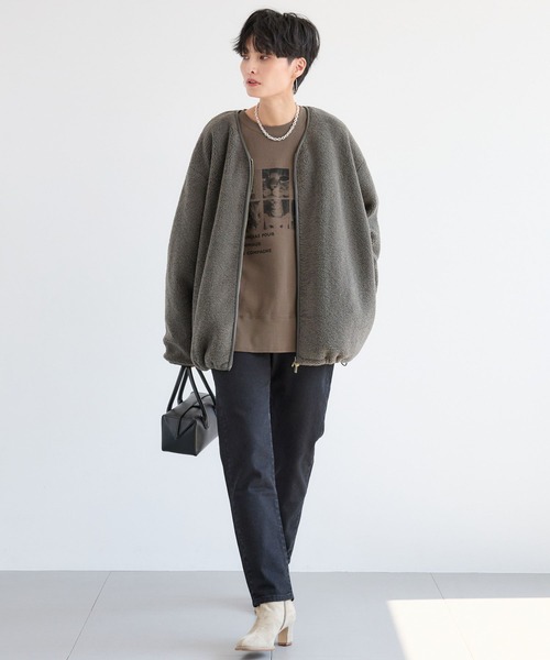 「BARNYARDSTORM」 ノーカラーコート FREE ブラウン レディース_画像4