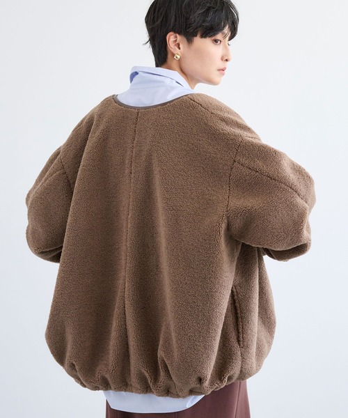 「BARNYARDSTORM」 ノーカラーコート FREE ブラウン レディース_画像5