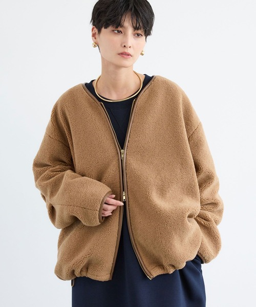 「BARNYARDSTORM」 ノーカラーコート FREE ブラウン レディース_画像8