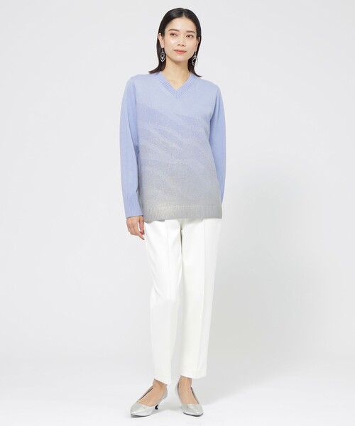 「EVEX by KRIZIA」 長袖ニット 44 ブルー系その他2 レディース_画像4