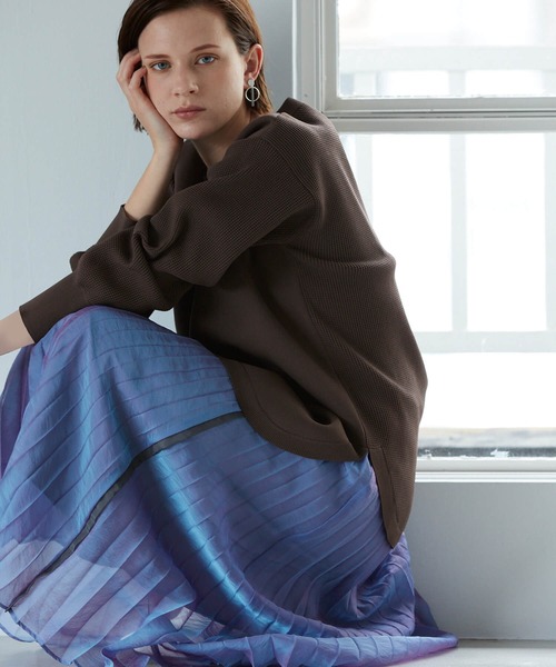 「RAW FUDGE」 プリーツスカート M ベージュ レディース_画像4