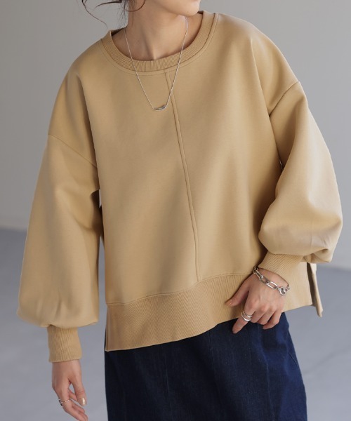 「HUG.U」 長袖カットソー FREE ブラック レディース_画像3