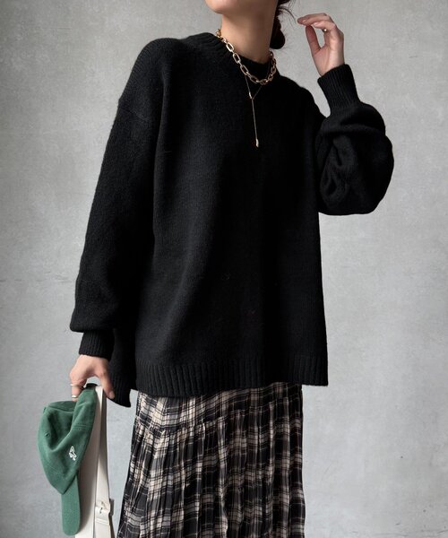 DouDou（ドゥドゥ） 長袖ニット FREE ブラック レディース : ZOZOTOWN
